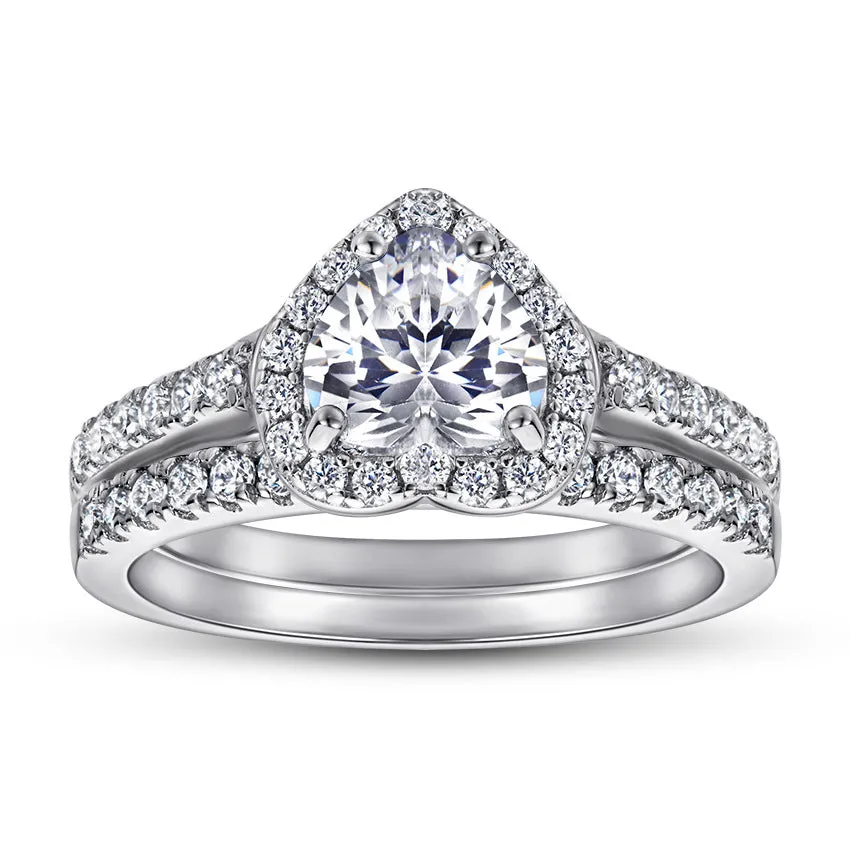 925 Silver inlaid with Zircon Ring