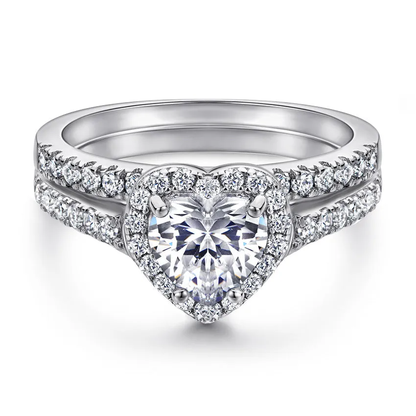 925 Silver inlaid with Zircon Ring