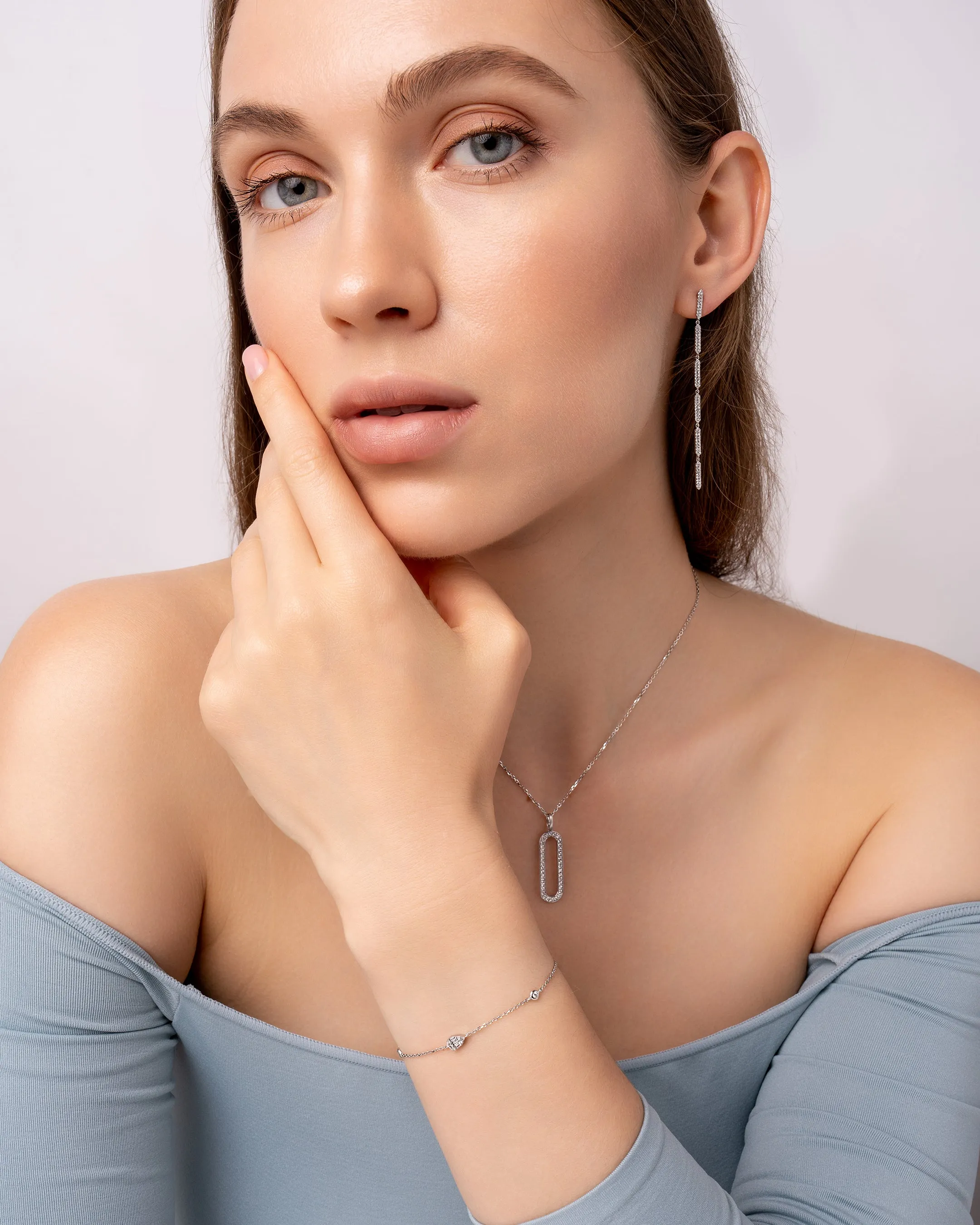 Celeste Six-Line Diamond Dangles