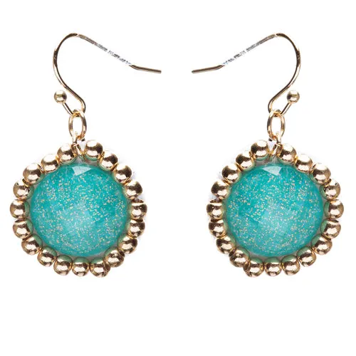 Cross Jewelry Traditional Design Beaded Necklace & Earrings Set JN245 Turquoise