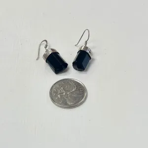 Dangle Pointed Tourmaline Earrings in Silver
