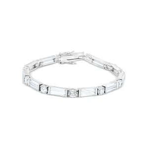 Elegant Baguette & Round Tennis Bracelet