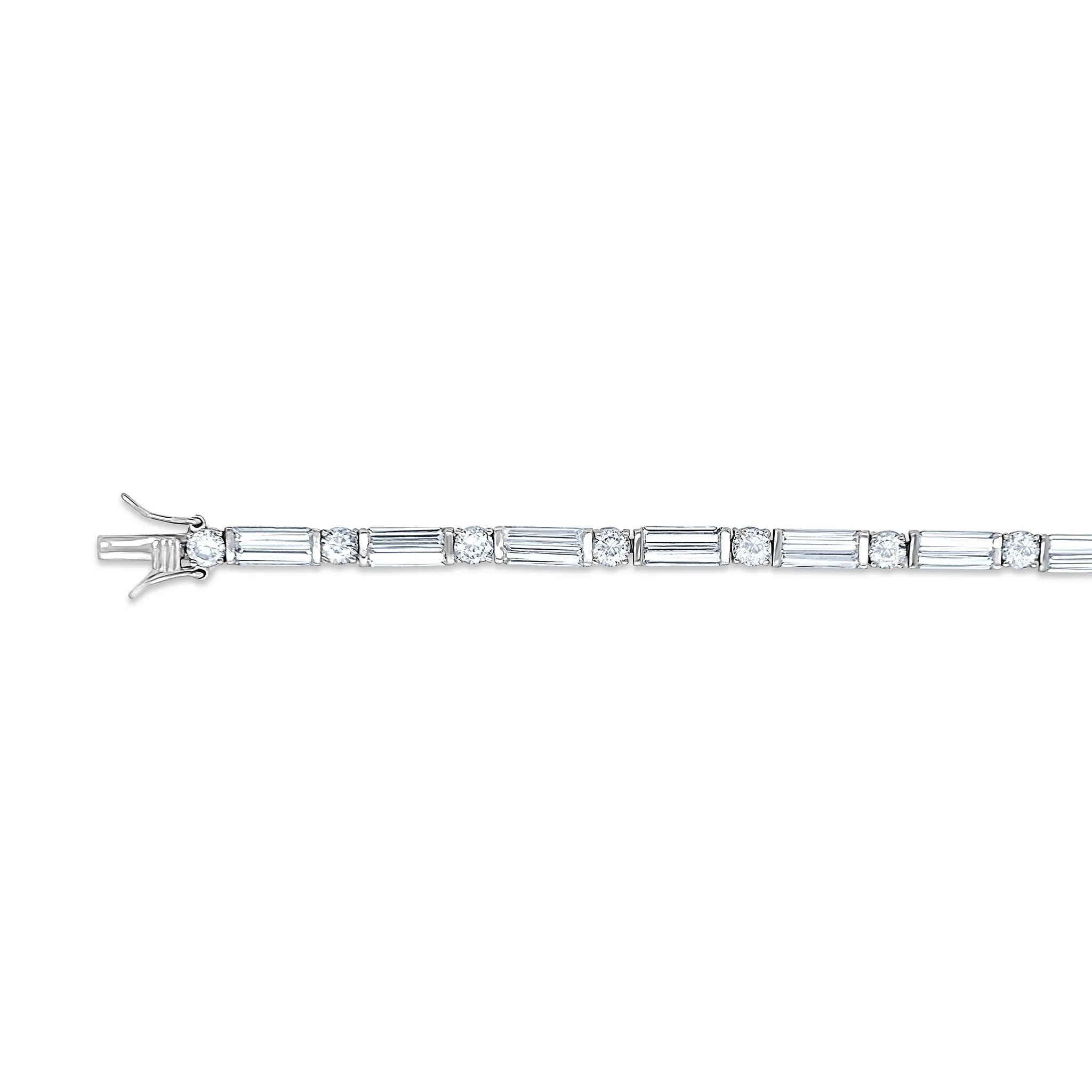 Elegant Baguette & Round Tennis Bracelet