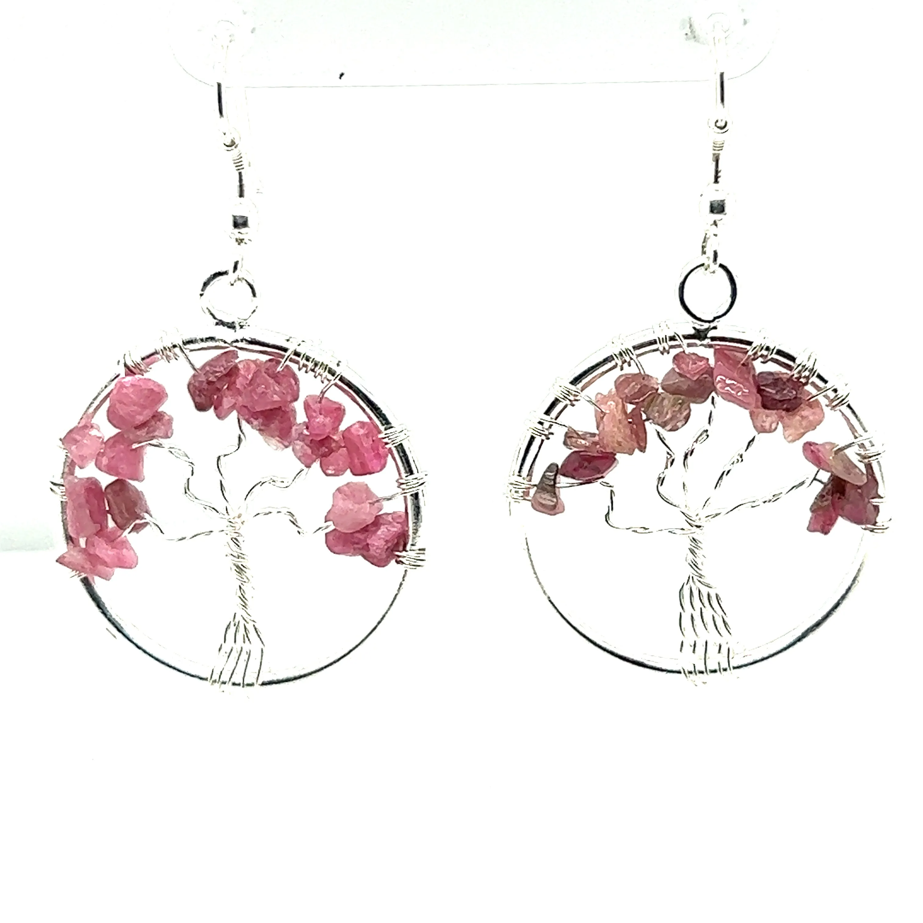Gemstone Tree Earrings