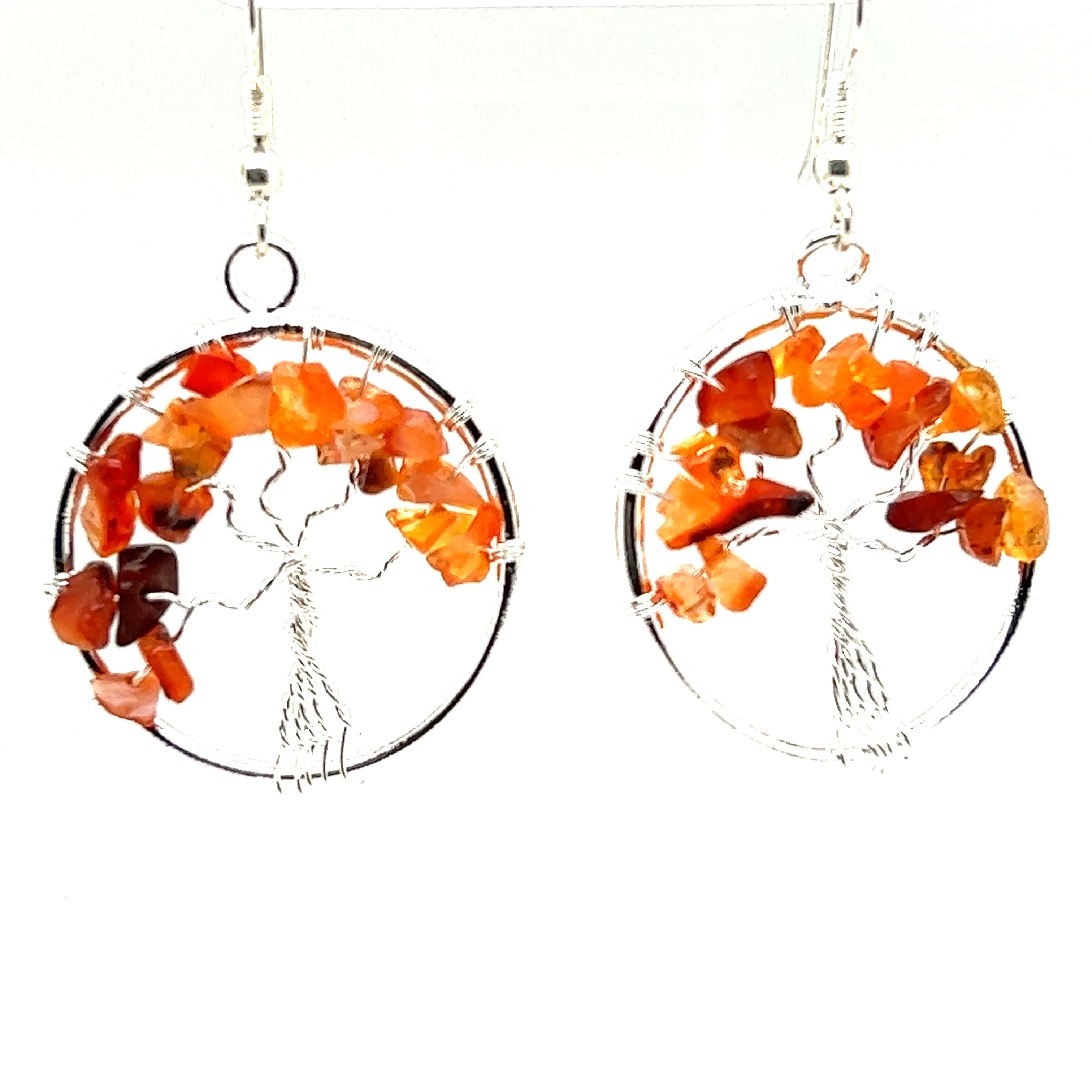 Gemstone Tree Earrings