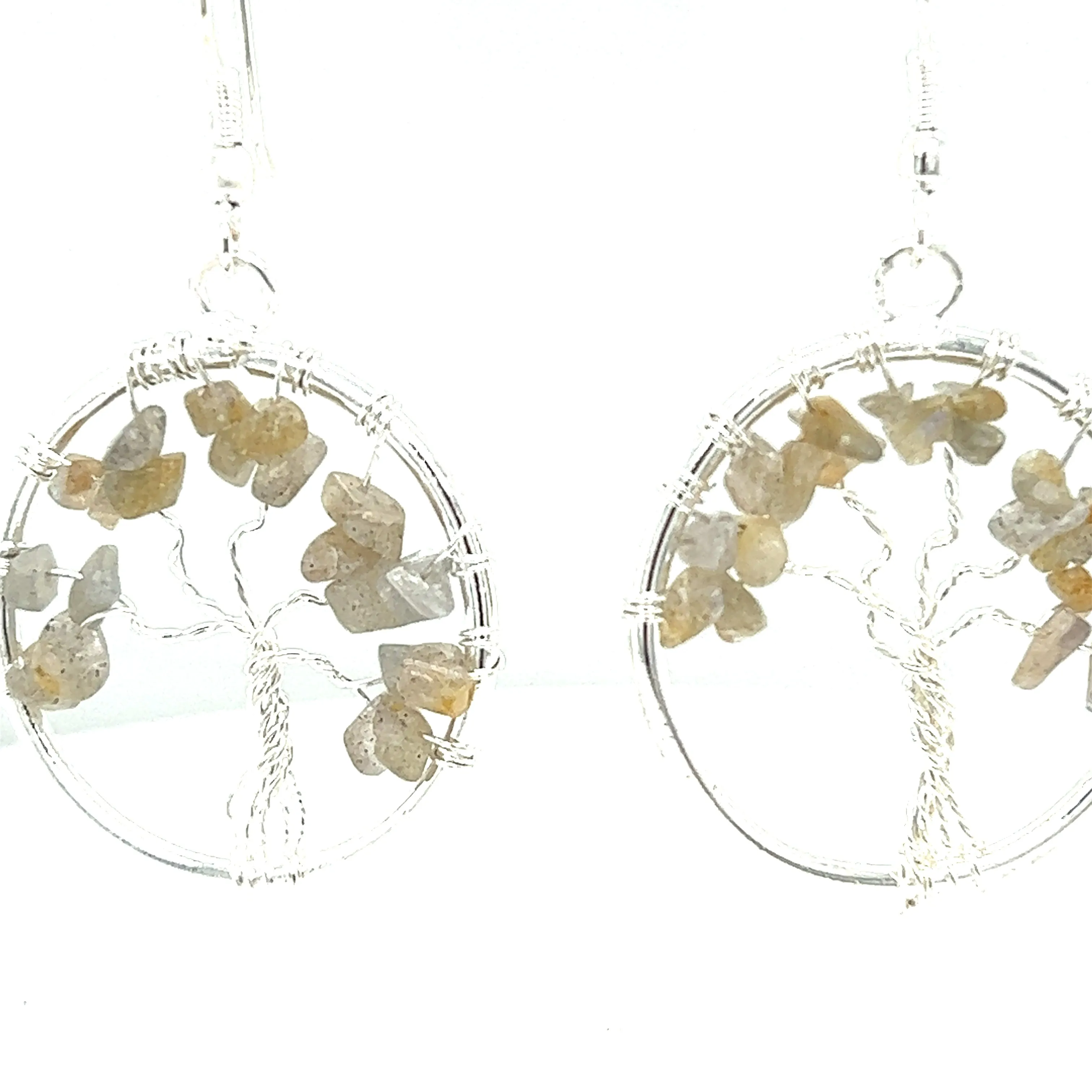 Gemstone Tree Earrings