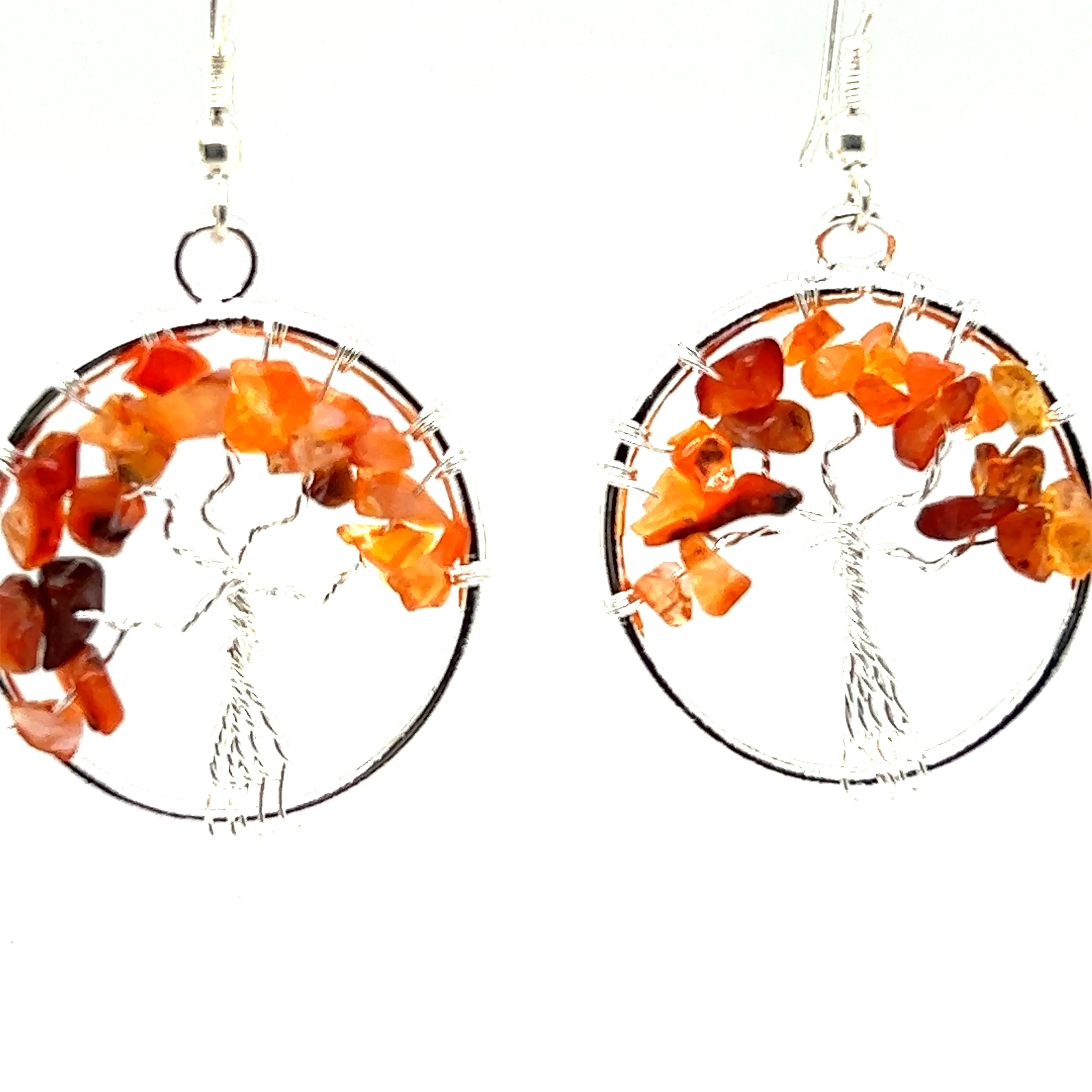 Gemstone Tree Earrings