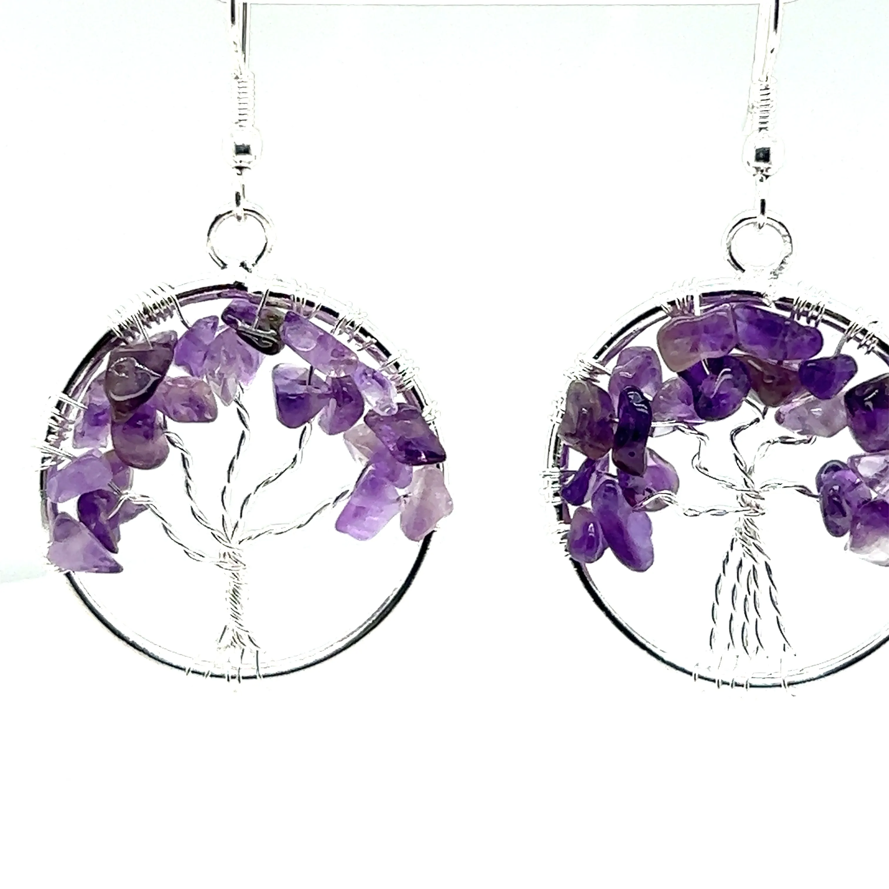 Gemstone Tree Earrings