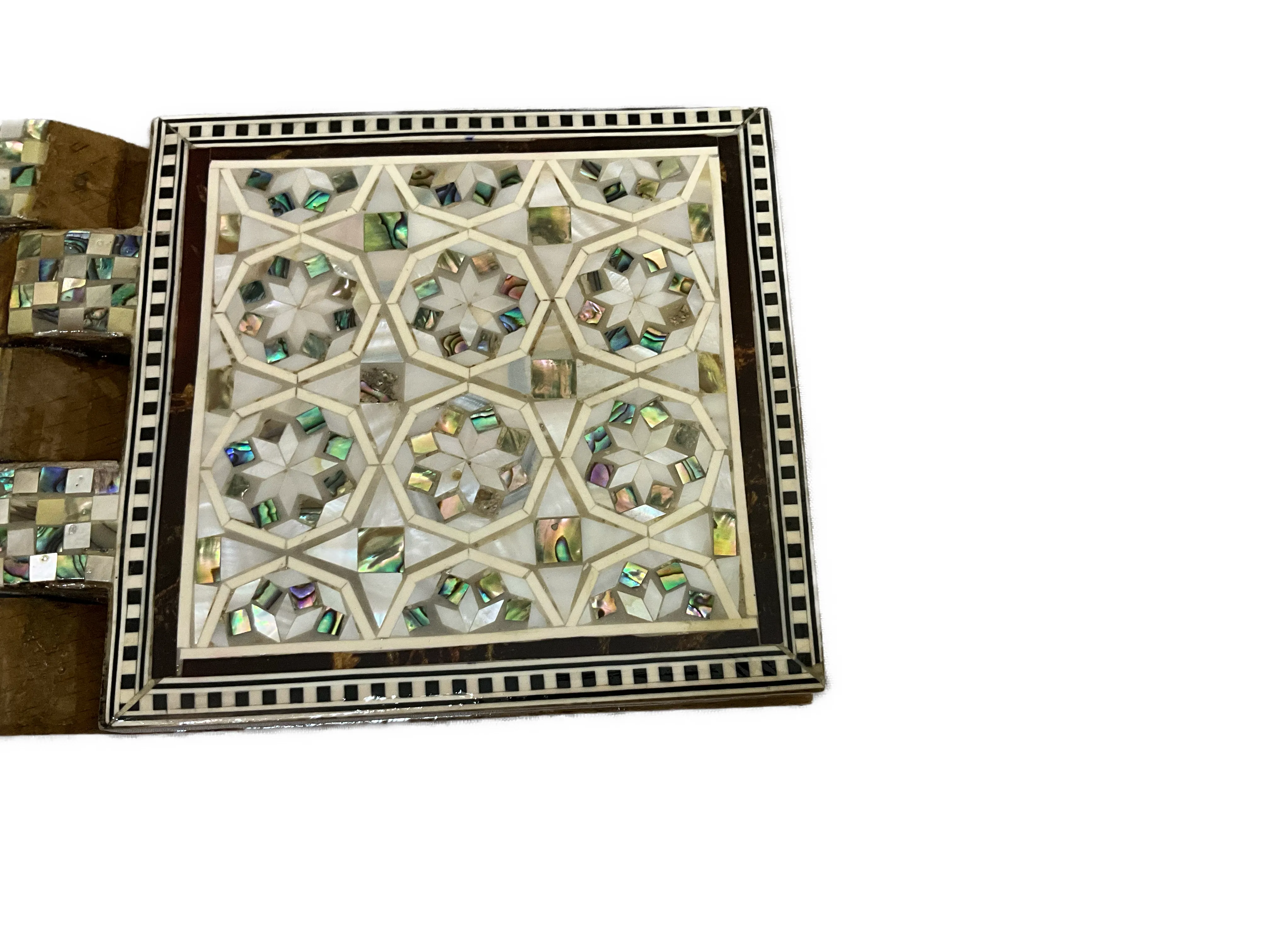 Handmade, Quran Stand, Wooden Book Stand, Islamic Home Decor, Inlaid Shell 13.2"