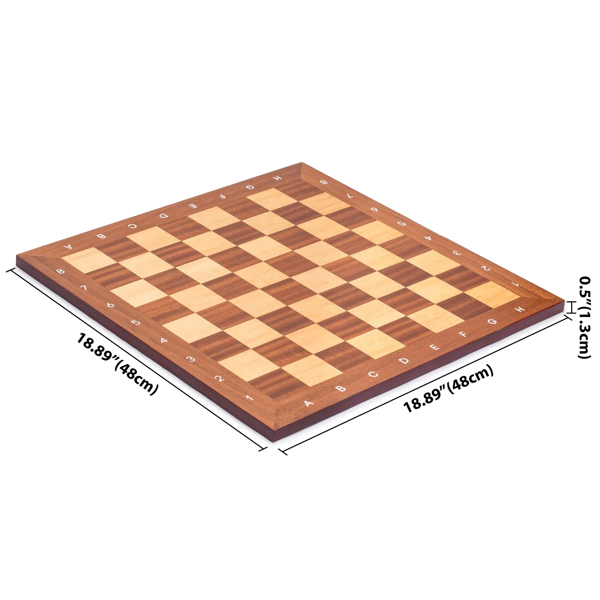 Husaria Professional Staunton Tournament Chess Board, No. 5, 18.9"