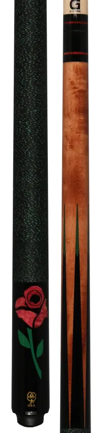McDermott G Series Light Cherry Stained Maple with Rose Inlays Pool Cue - G435