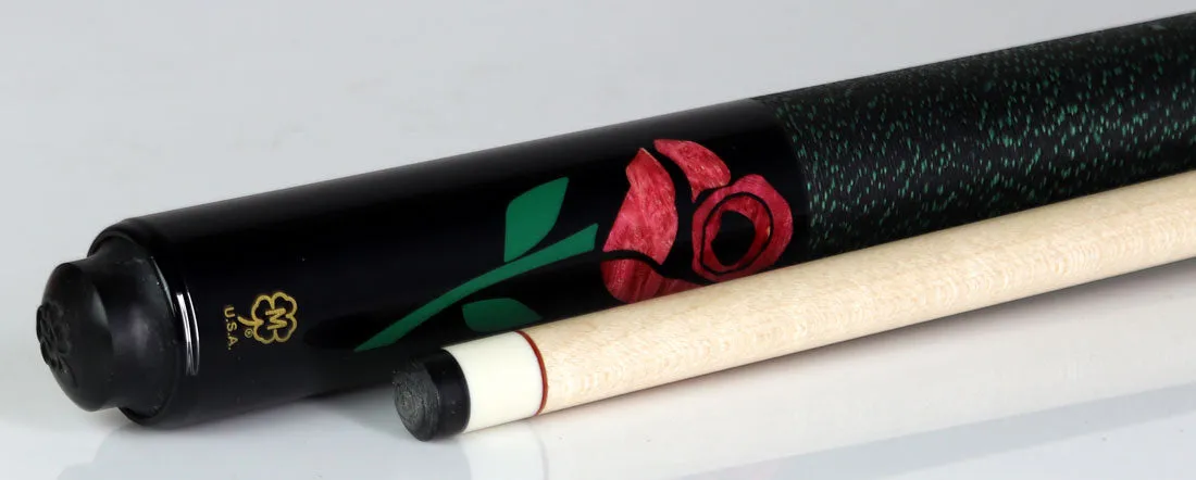 McDermott G Series Light Cherry Stained Maple with Rose Inlays Pool Cue - G435