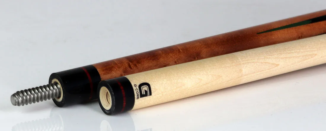 McDermott G Series Light Cherry Stained Maple with Rose Inlays Pool Cue - G435