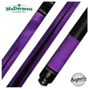 McDermott G Series Purple Stained Maple Forearm Black Points Pool Cue - G336