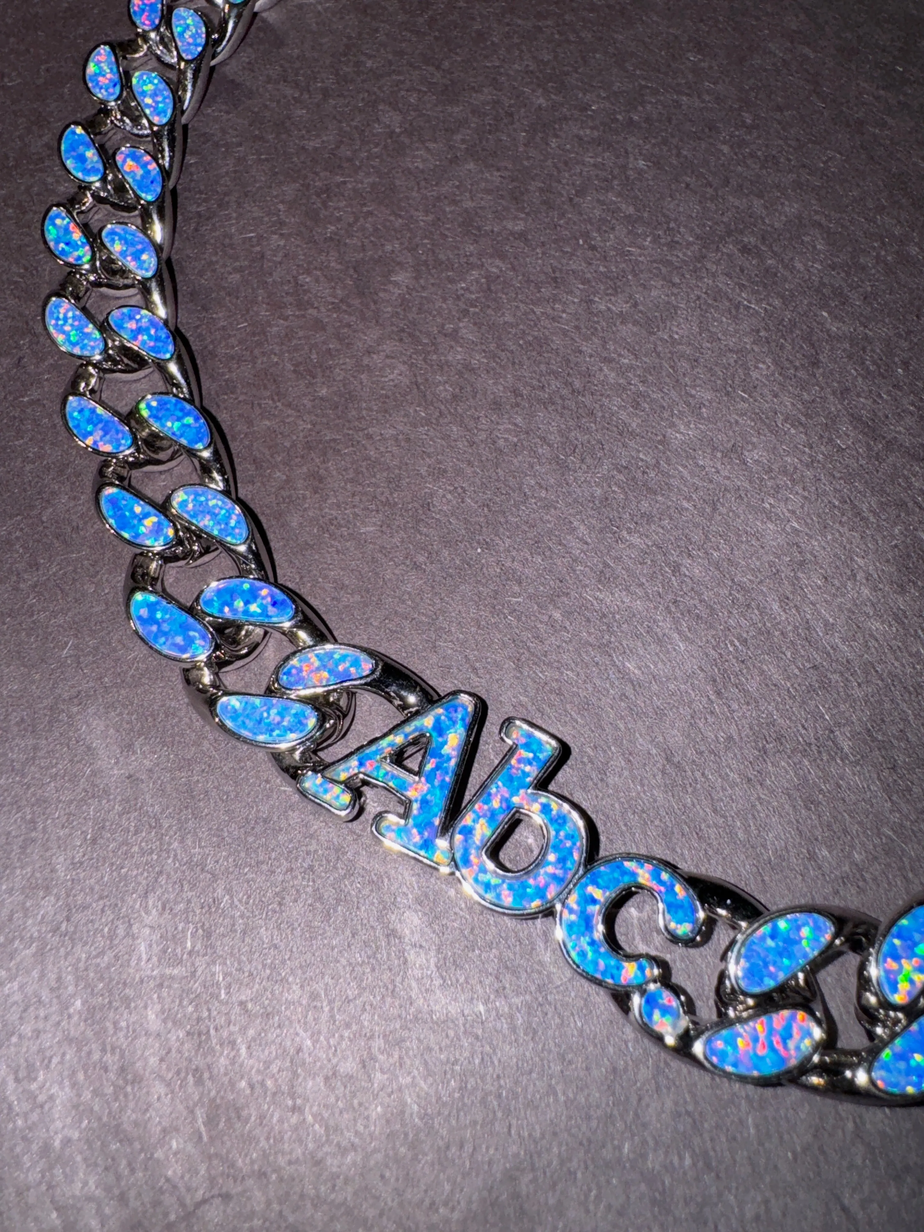 Opal Opal Opal Curb Link Necklace (Multiverse)