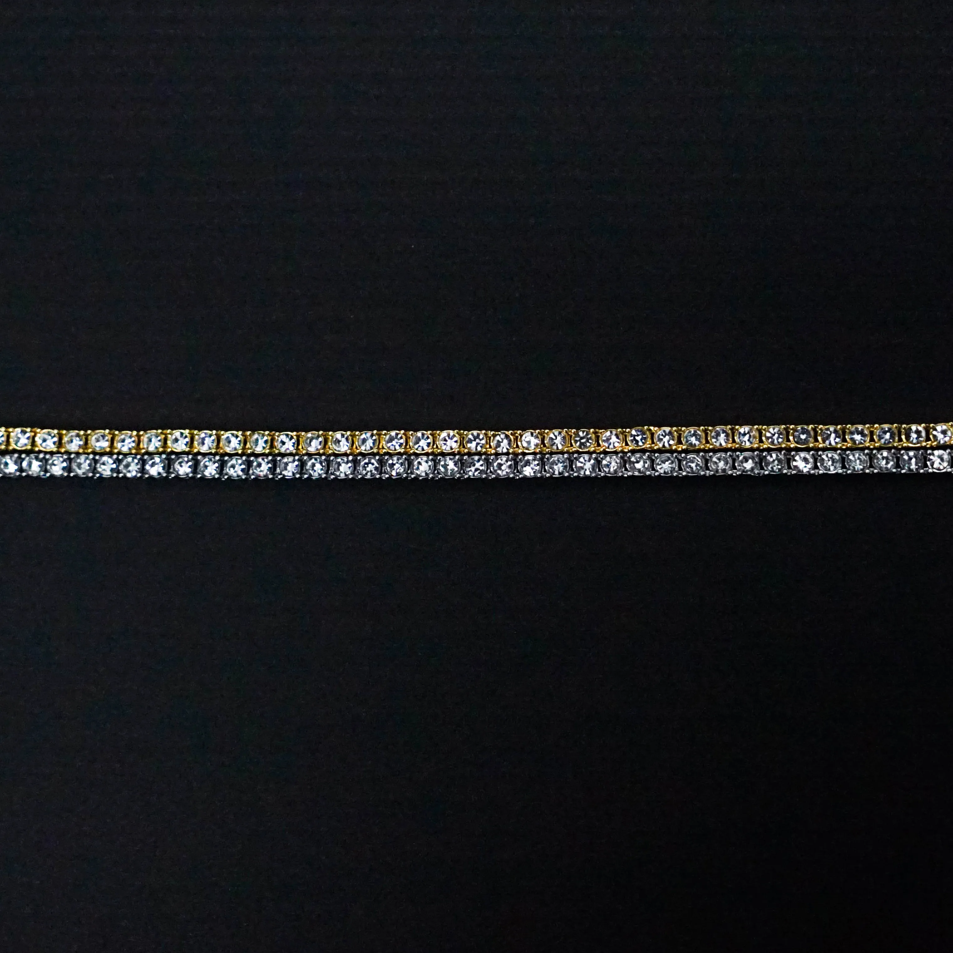 Rhinestone Inlaid Decorative Tennis Necklace