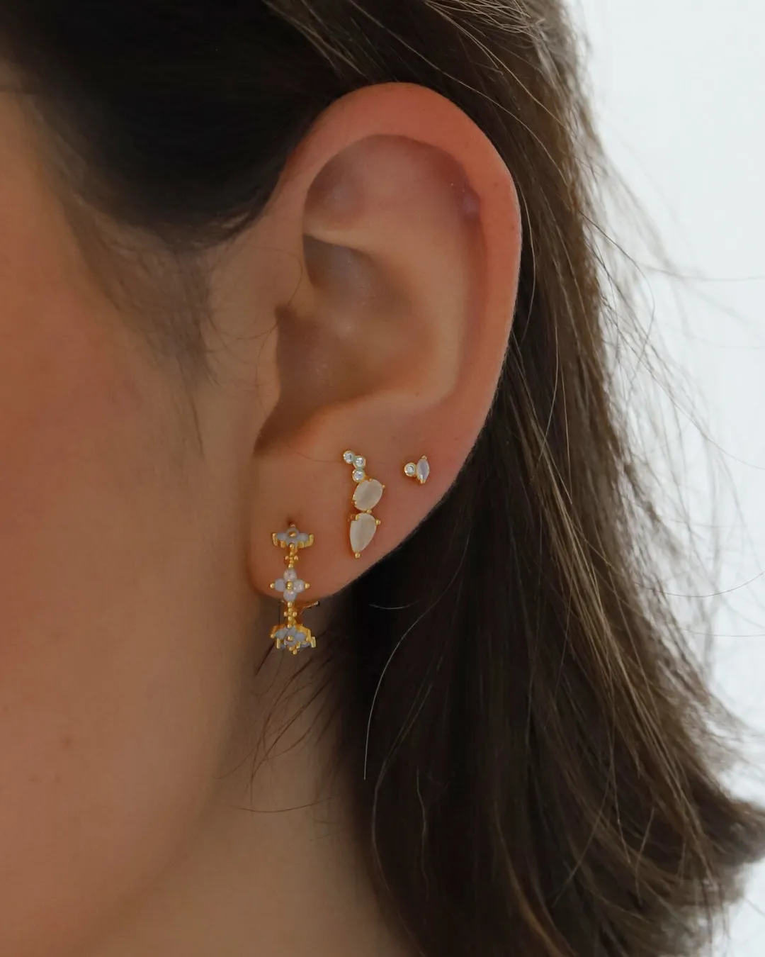 Rita Moonstone Crawler Earrings