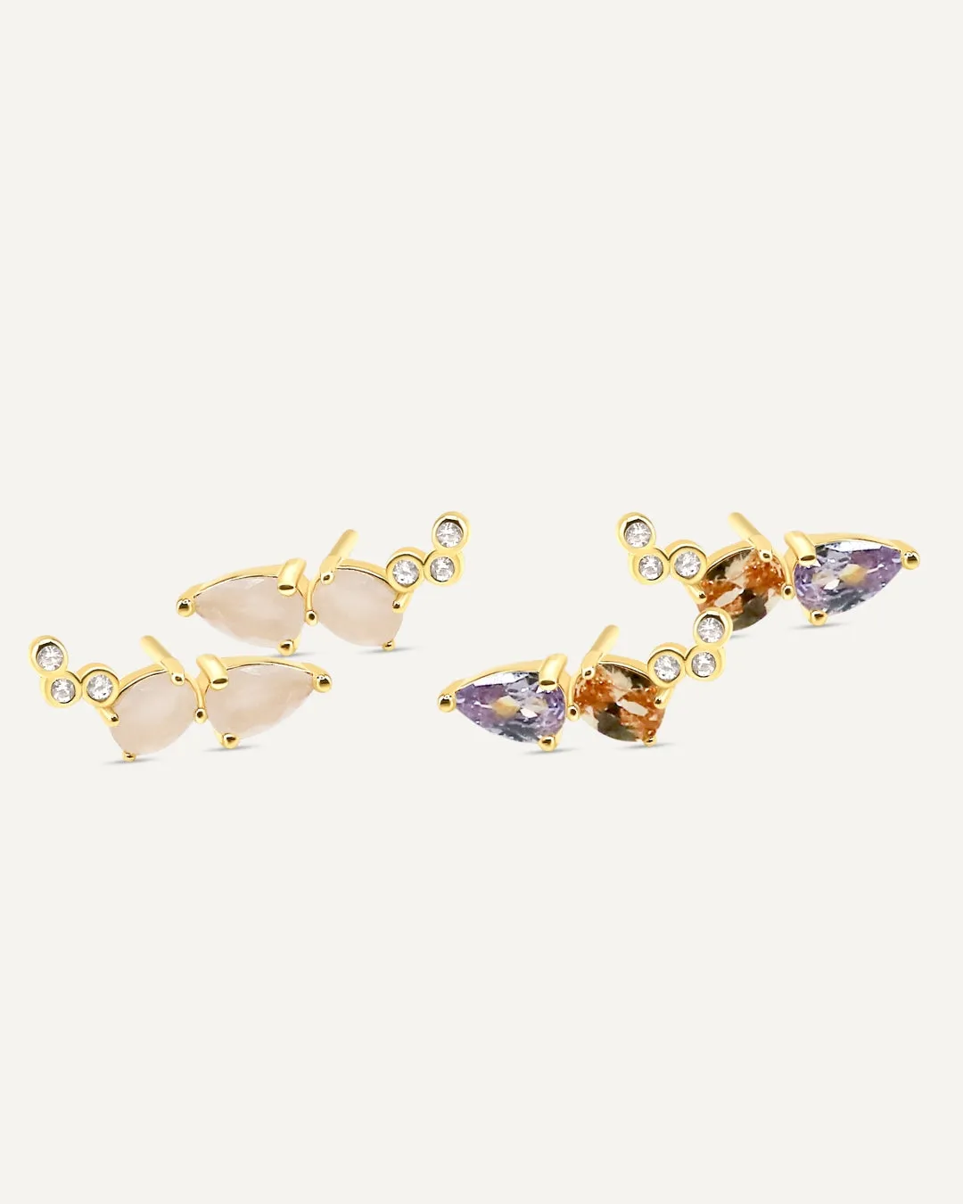 Rita Moonstone Crawler Earrings