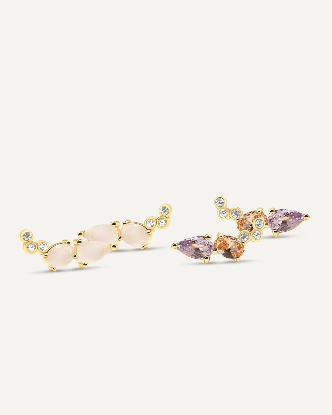 Rita Moonstone Crawler Earrings