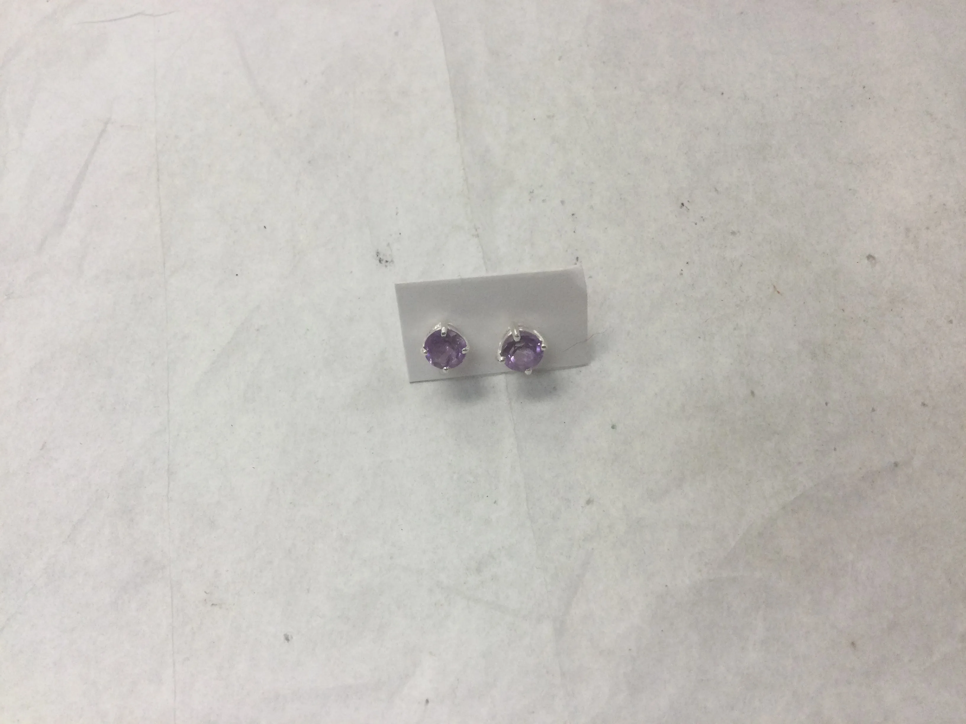 Round Faceted Gemstone Studs