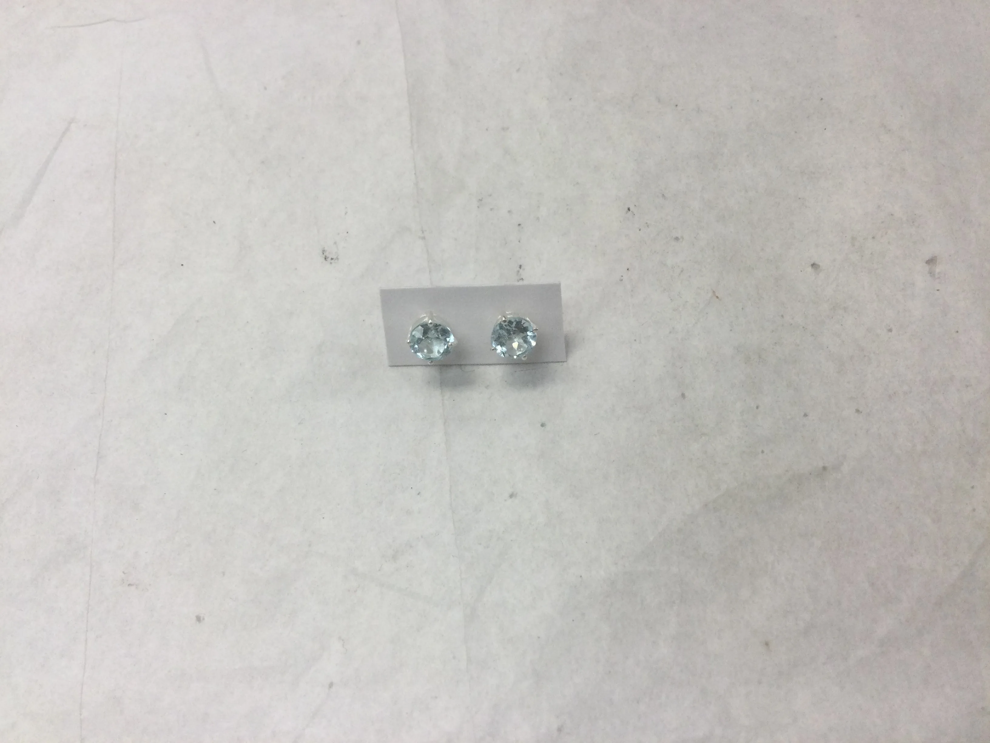 Round Faceted Gemstone Studs