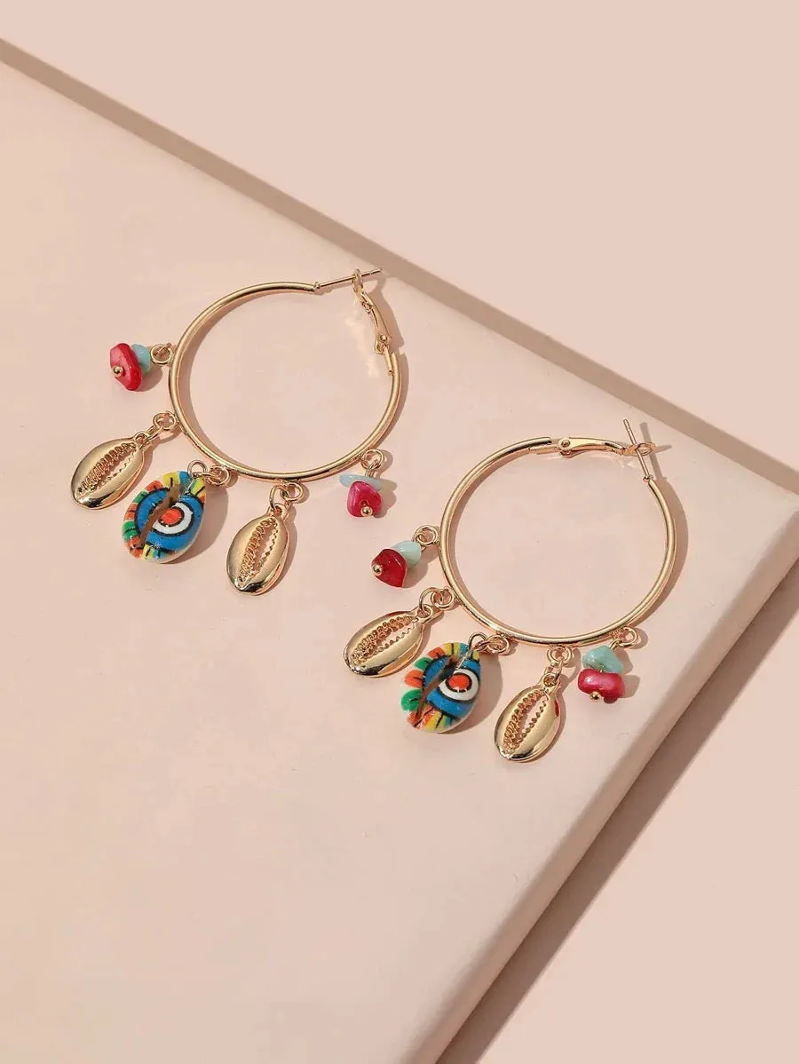 Seashell dangle earrings