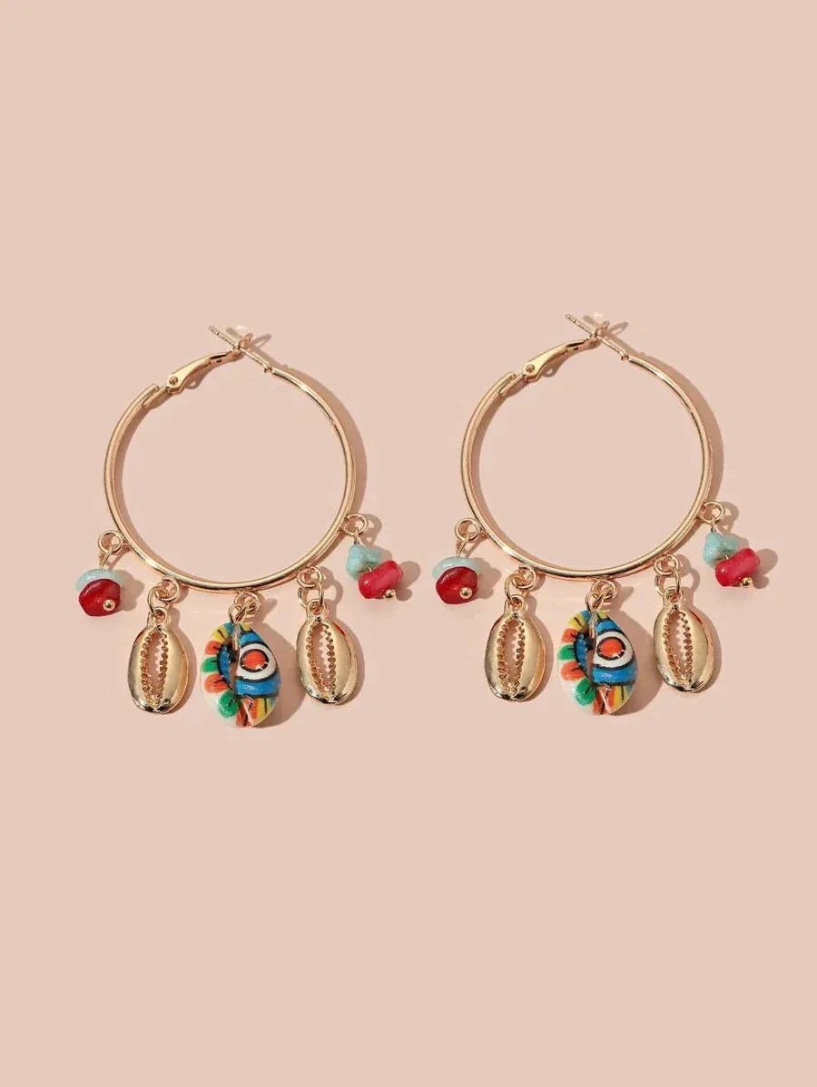 Seashell dangle earrings