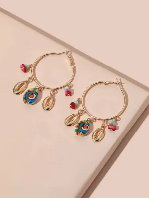 Seashell dangle earrings