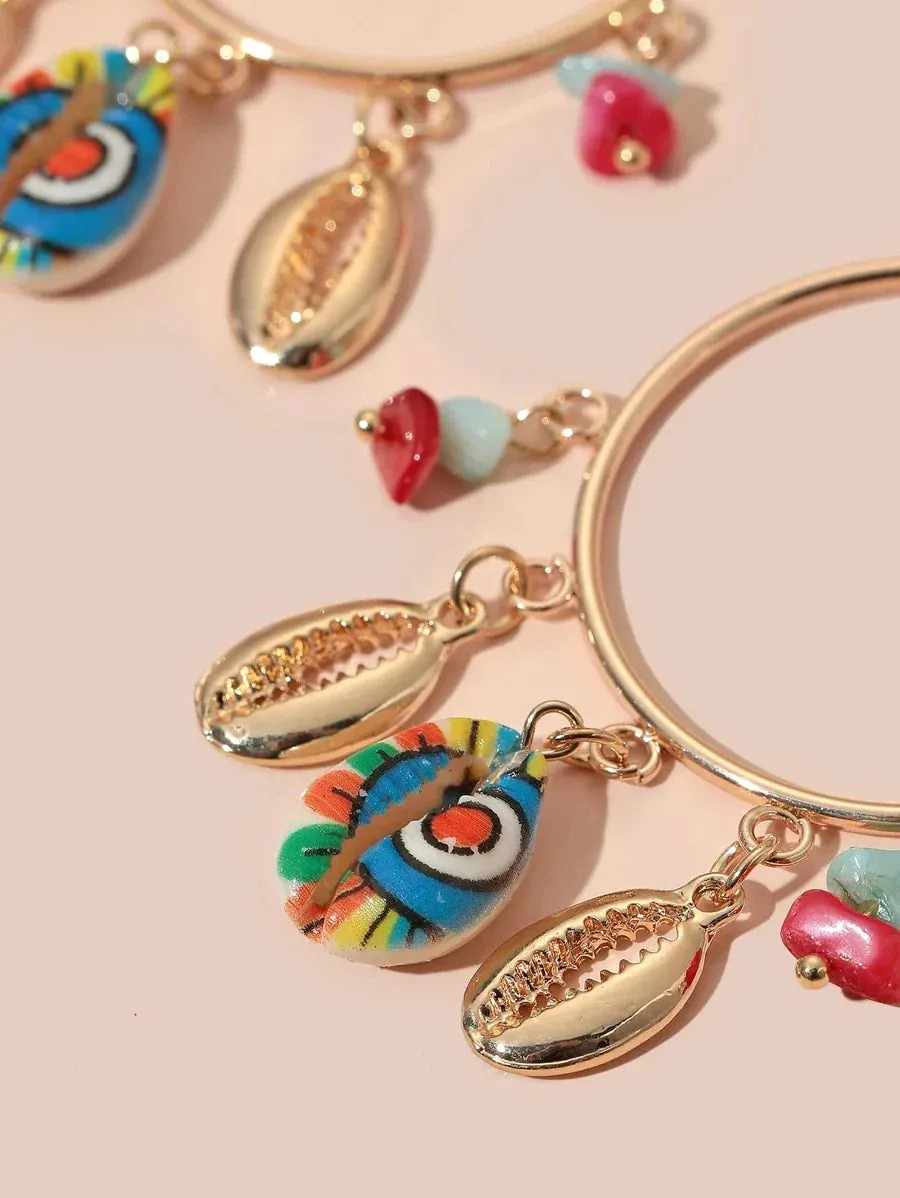 Seashell dangle earrings