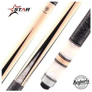 Star White Pearl and Point Cue - S25