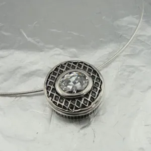 sterling silver CZ pendant