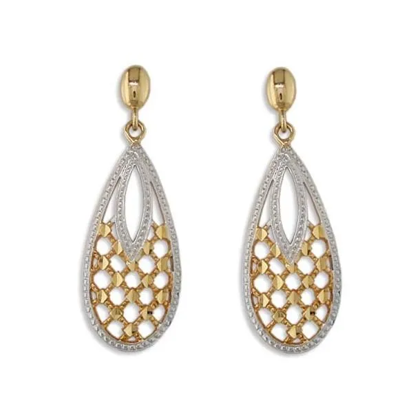 Two Tone Dangle Earrings